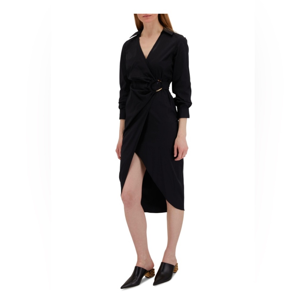 Veronica Beard Black Wrap Dress - Picture 2 of 11